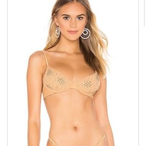 Beach Riot Nude Rhinestone Camille Top